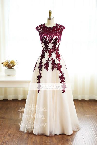 Floor Length Bridesmaid Dresses Capped Sleeves Prom Dresses Lace Bridesmaid Dresses