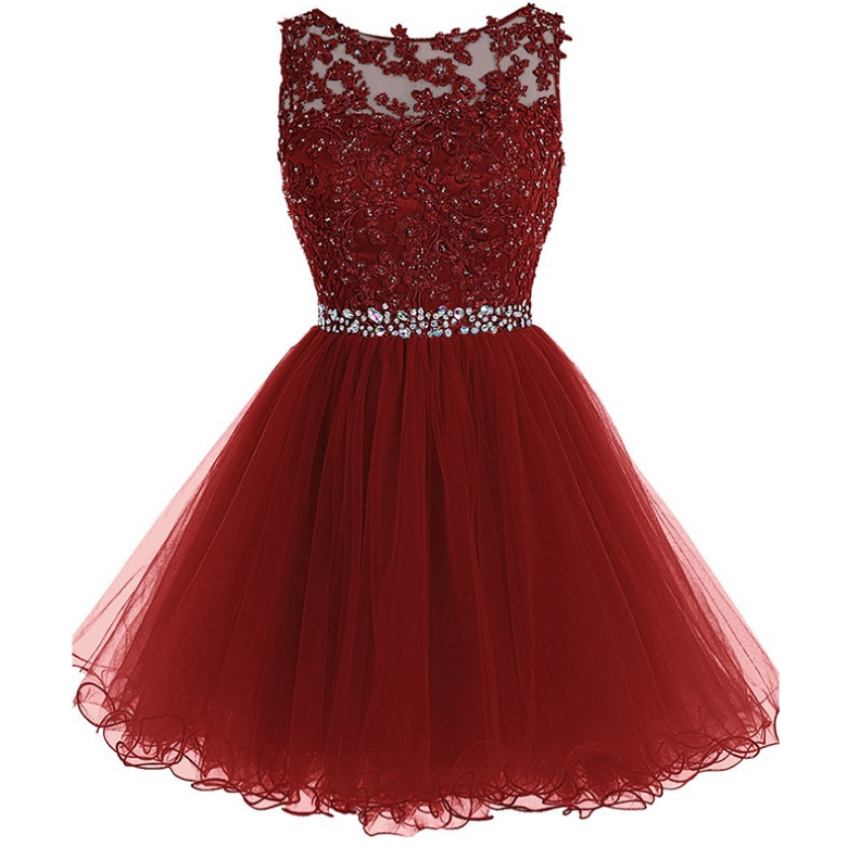 maroon knee length dresses